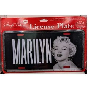 Country Side Marilyn Monroe License Plate Unisex OS Black New Metal Tag 56018